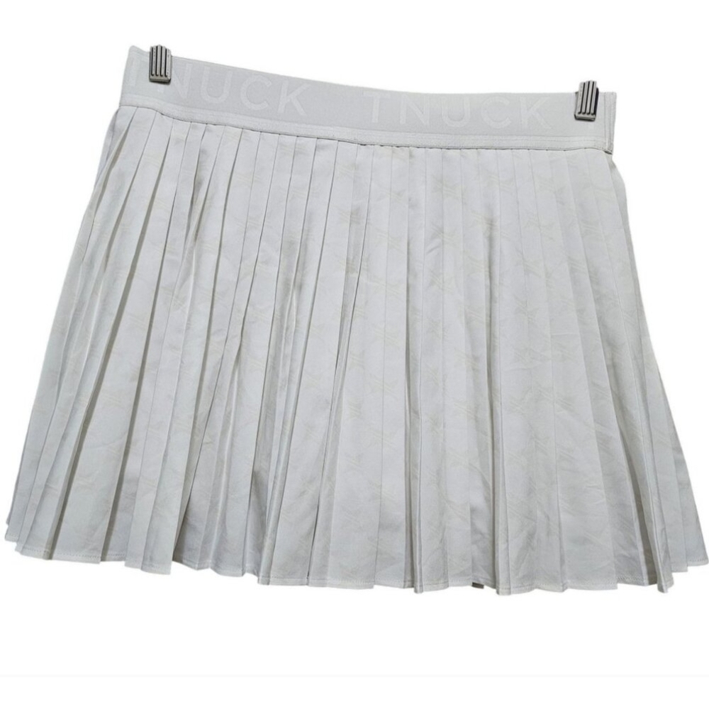 Tuckernuck Tnuck Sport White Pleated Women's Skirt Skort Size L